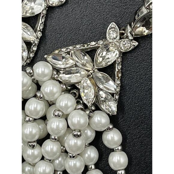 Jenny Packham Designer Wedding Dare To Shine Crystal White Pearl Dangle Earring - Picture 11 of 12